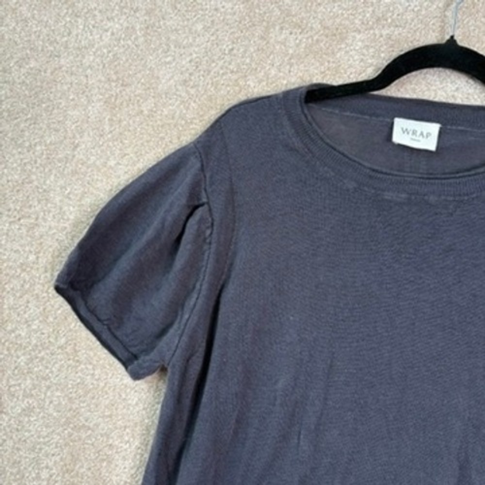 WRAP LONDON Linen Knit Top Womens 14 Casual Minimalist Natural Fiber - Picture 2 of 5